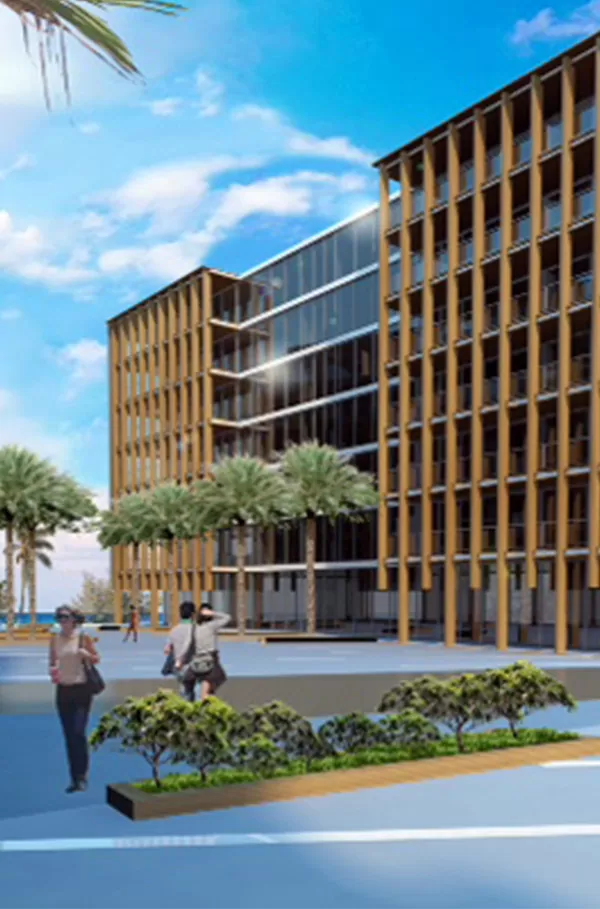 Modern construction site